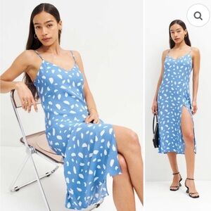 BNWT Reformation Cremini Dress Blue size 6